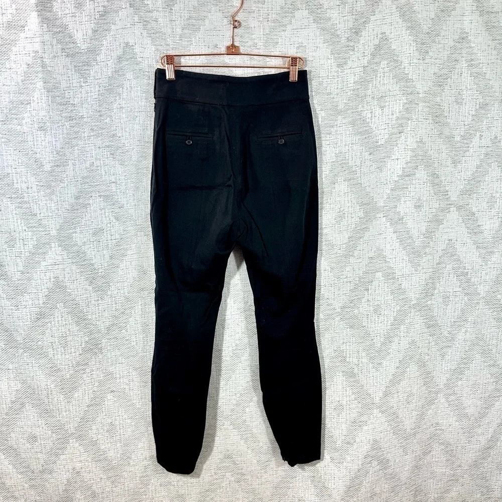 and other stories high waisted black cigarette pants with ankle zippers size 4